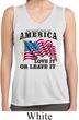 America Love It or Leave It Ladies Sleeveless Moisture Wicking Shirt