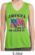 America Love It or Leave It Ladies Sleeveless Moisture Wicking Shirt