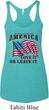 America Love It or Leave It Ladies Tri Blend Racerback Tank Top