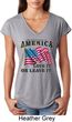 America Love It or Leave It Ladies Tri Blend V-Neck Shirt