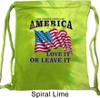 America Love It or Leave It Lime Tie Dye Bag