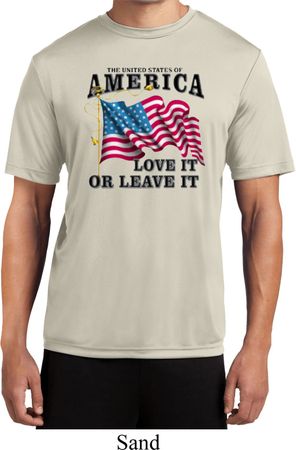 America Love It or Leave It Mens Moisture Wicking Shirt