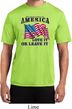 America Love It or Leave It Mens Moisture Wicking Shirt