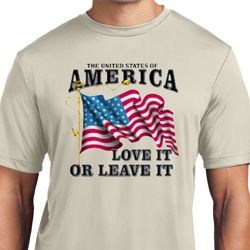 America Love It or Leave It Mens Moisture Wicking Shirt