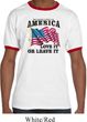 America Love It or Leave It Mens Ringer Shirt