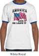 America Love It or Leave It Mens Ringer Shirt