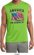 America Love It or Leave It Mens Sleeveless Moisture Wicking Shirt