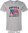 America Love It or Leave It Mens Tri Blend V-neck Shirt