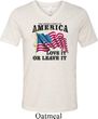 America Love It or Leave It Mens Tri Blend V-neck Shirt