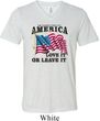 America Love It or Leave It Mens Tri Blend V-neck Shirt