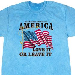 America Love It or Leave It Mineral Tie Dye Shirt