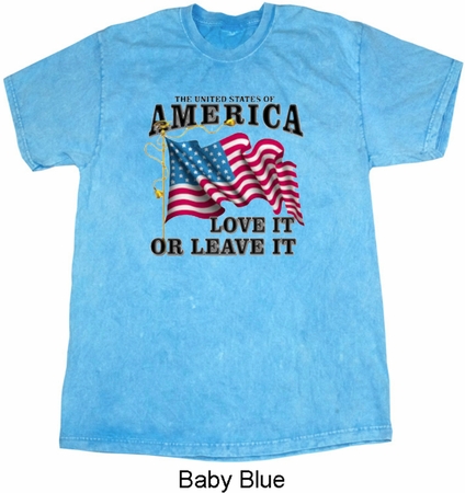 America Love It or Leave It Mineral Tie Dye Shirt