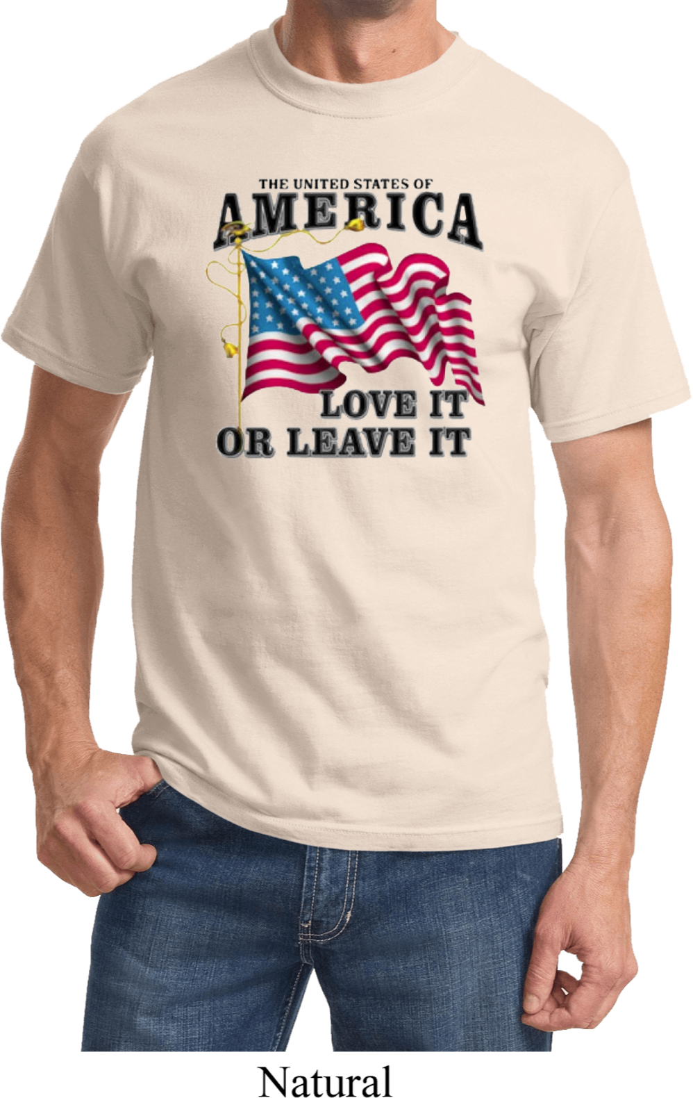 New Love it or Leave It America Graphic Tee Grey - L ;;;