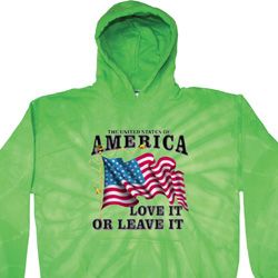 America Love It or Leave It Tie Dye Hoodie