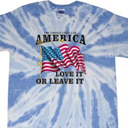 America Love It or Leave It Twist Tie Dye Shirt