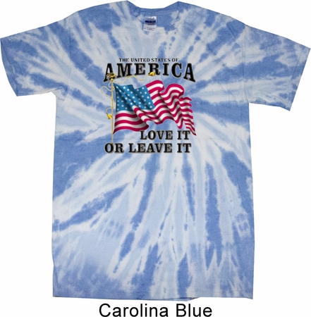 America Love It or Leave It Twist Tie Dye Shirt