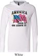 America Love It or Leave It White Lightweight Hoodie Tee
