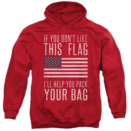 Patriotic American Flag Hoodie Pack Your Bag Red Sweatshirt Hoody