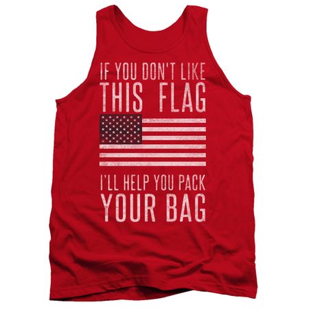 Patriotic American Flag Tank Top Pack Your Bag Red Tanktop