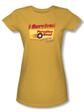 American Graffiti Juniors T-shirt Movie Paradise Road Gold Tee Shirt