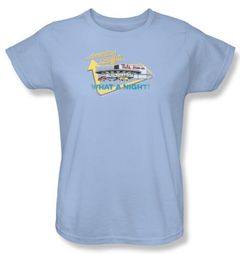 American Graffiti Ladies T-shirt Movie Mels Drive In Light Blue Shirt