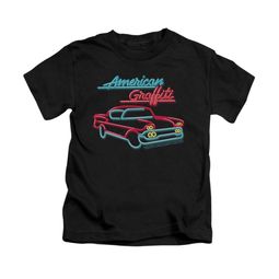 American Graffiti Shirt Kids Neon Black Youth Tee T-Shirt American Graffiti Shirt Kids Neon Black Youth Tee T-Shirt