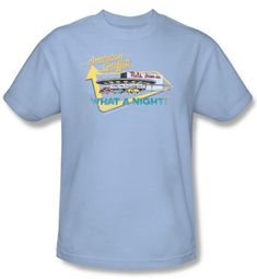 American Graffiti T-shirt Movie Mel's Drive In Adult Light Blue Shirt