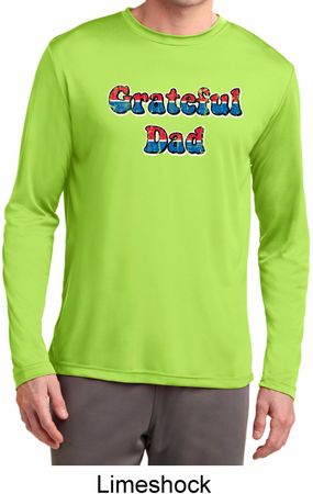 American Grateful Dad Mens Dry Wicking Long Sleeve Shirt