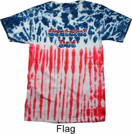 American Grateful Dad Patriotic Tie Dye Shirt