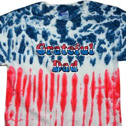 American Grateful Dad Patriotic Tie Dye Shirt