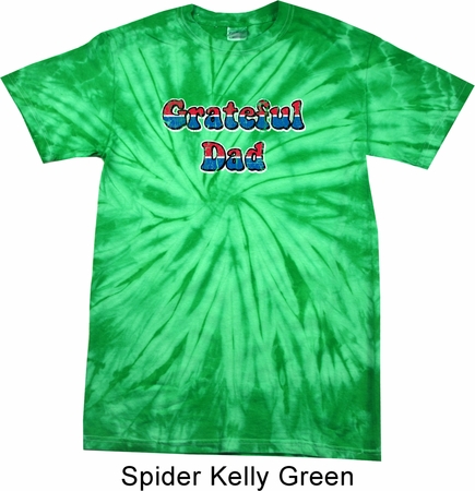 American Grateful Dad Spider Tie Dye Shirt