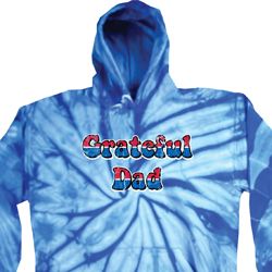 American Grateful Dad Tie Dye Hoodie