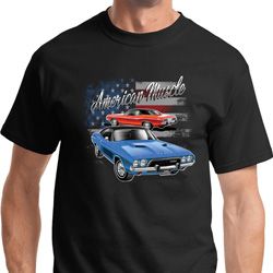 American Muscle Blue and Red Shirts