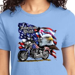American Pride Motorcycle Ladies Biker Shirts