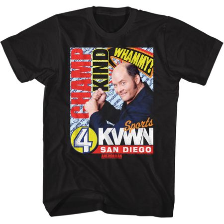 Anchorman Champ Kind Dark Adlt T-shirt - Black