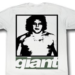 Andre The Giant Shirt Giant Adult White Tee T-Shirt