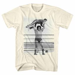 Andre The Giant Shirt Lightweight Natural T-Shirt