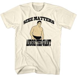 Andre The Giant Shirt Size Matters Natural T-Shirt