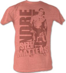 Andre The Giant Shirt Size Peach Wrestling Neon Peach Heather T-shirt