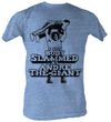 Andre The Giant Shirt Slammed Wrestling Light Blue Heather Adult Tee