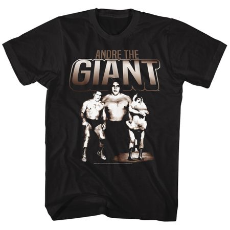 Andre The Giant Shirt Three Images Black T-Shirt