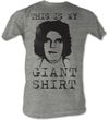 Andre The Giant T-Shirt Giant Shirt Wrestling Gray Heather Tee Shirt