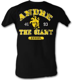 Andre The Giant T-Shirt - Hand Wrestling Black Adult Tee Shirt