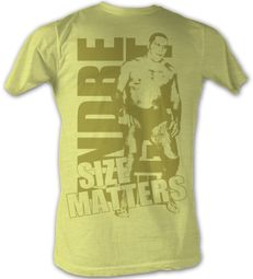 Andre The Giant T-Shirt Size Gold Wrestling Yellow Heather Tee Shirt
