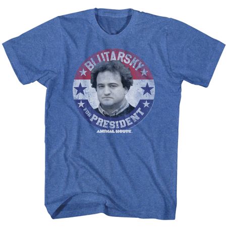 Animal House Shirt Blutarsky For Prez Blue Heather T-Shirt