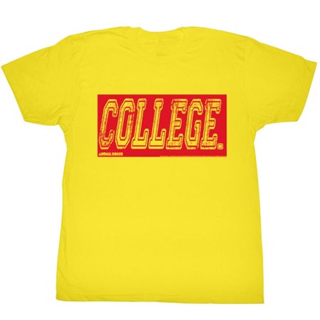Animal House Shirt College Oby Adult Yellow Tee T-Shirt
