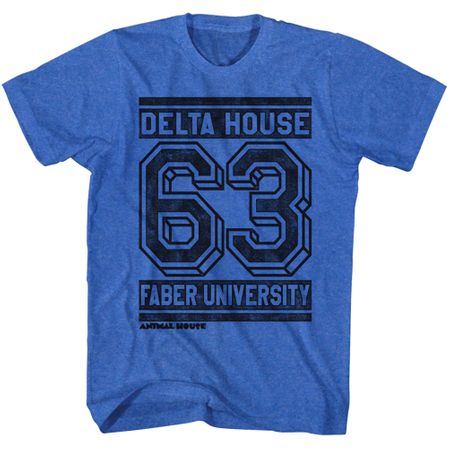 Animal House Shirt Delta House 63 Blue Heather T-Shirt