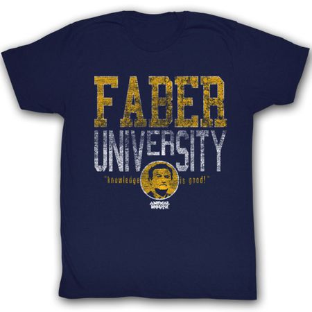 Animal House Shirt Faber University Adult Navy Tee T-Shirt
