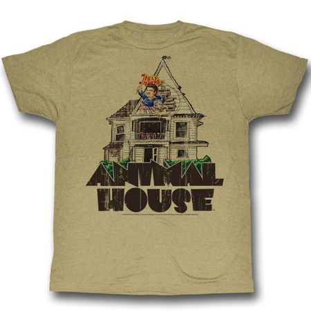 Animal House Shirt Flag Flyer Adult Sand Heather Tee T-Shirt