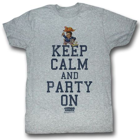 Animal House Shirt Party On Adult Grey Heather Tee T-Shirt